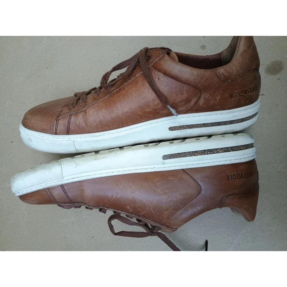 Birkenstock Bend Low Leather Lace Up Sneaker Shoes Eu 42 Cognac Brown M9 W11